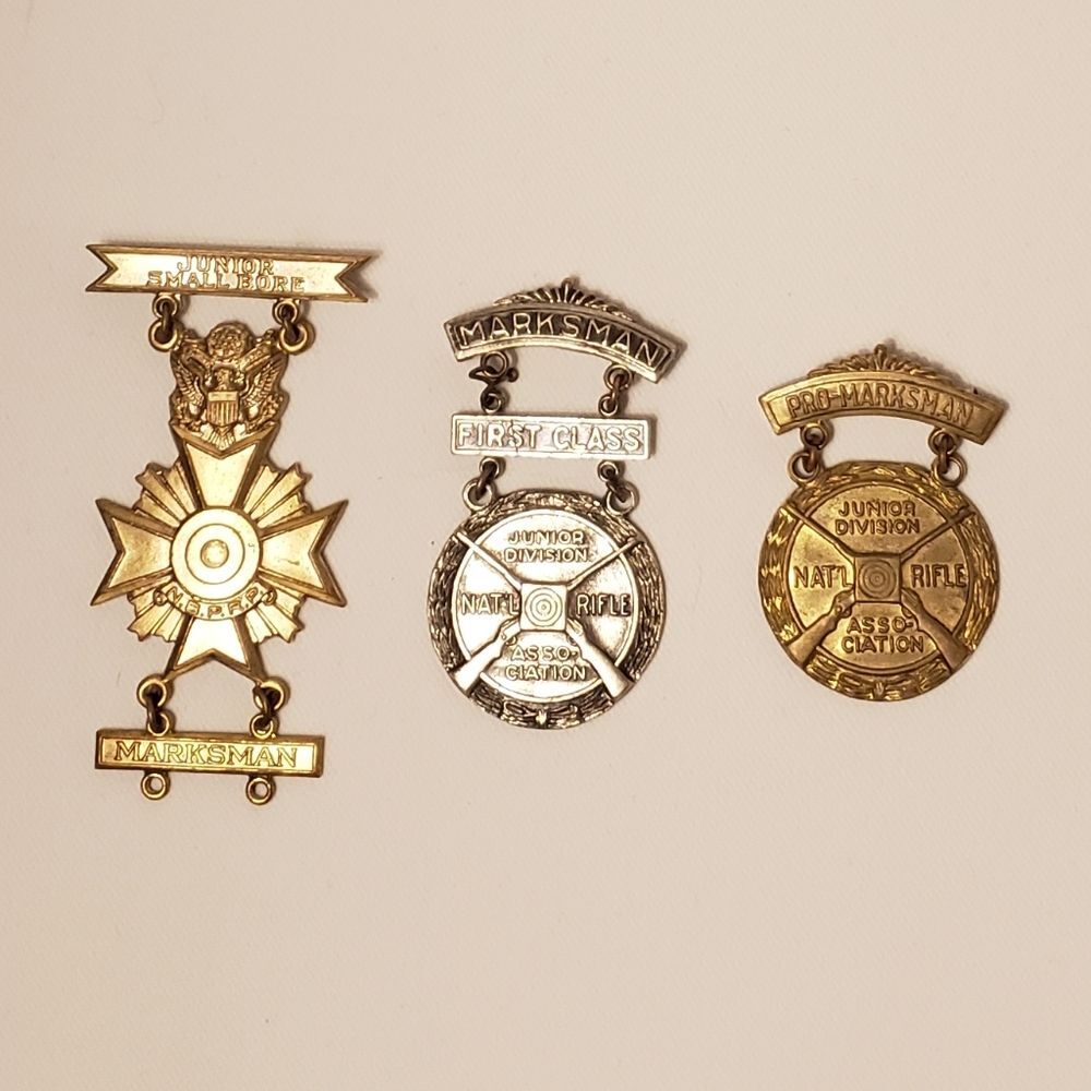 3 Marksman Scout Badges/pins